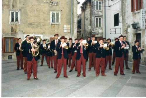 Nastup Gradske glazbe Senj 1992. godine